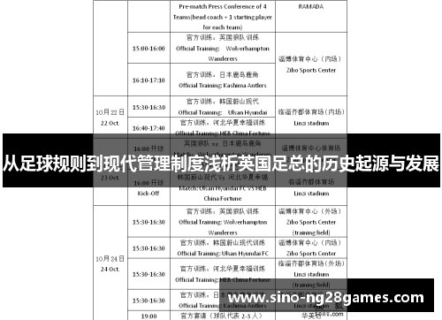 从足球规则到现代管理制度浅析英国足总的历史起源与发展